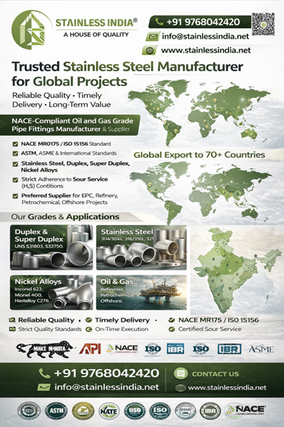 SS 347H 180° SR Elbow